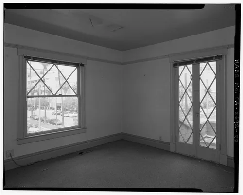 Interior 2nd floor northwest room view, facing northwest. - Benjamin Rockhold House, 4220 Lemon Street, Riverside, Riverside County, CA