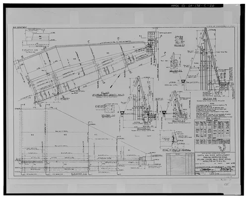  SPILLWAY CHANNEL WALLS - REINF. DETAILS; MONOLITHS W-1 TO W-4 INCL. Sheet S-26, July, 1939. File no. SA 342/34. - Prado Dam, Spillway, Santa Ana River near junction of State Highways 71 & 91, Corona, Riverside County, CA