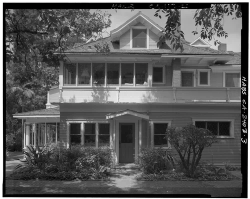  VIEW OF REAR FACADE - Greystone House, Arlington Heights, Riverside, Riverside County, CA