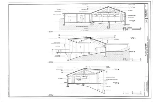 BUILDING SECTIONS - Pearlman Cabin, 52820 Middleridge Drive, Idyllwild, Riverside County, CA