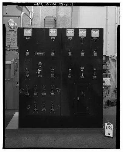  ELECTRICAL CONTROL PANEL. - Prado Dam, Outlet Works, Santa Ana River near junction of State Highways 71 & 91, Corona, Riverside County, CA