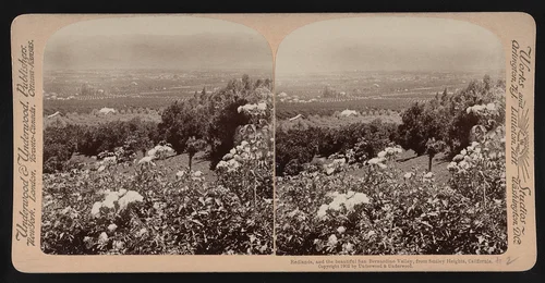 Redlands, and the beautiful San Bernardino Valley, from Smiley Heights, California