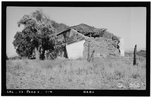  Historic American Buildings Survey Photographed by Henry F. Withey June 1936 NORTH AND WEST ELEVATION. - Cota House, Corona, Riverside County, CA