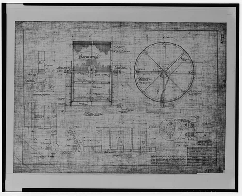  REVOLVING FISH SCREEN, S.A.R. No. 1, FEB. 19, 1914. SCE drawing no. 4777. - Santa Ana River Hydroelectric System, Revolving Fish Screen, Redlands, San Bernardino County, CA