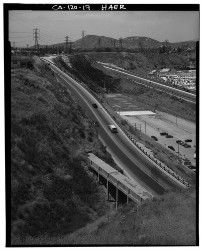  VIEW OF BOX FLUME AND ENVIRONS - Gage Irrigation Canal, Running from Santa Ana River to Arlington Heights, Riverside, Riverside County, CA