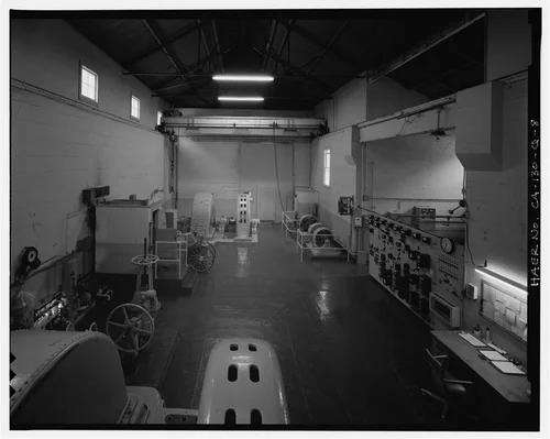  INTERIOR OVERVIEW TO SOUTH. - Santa Ana River Hydroelectric System, SAR-2 Powerhouse, Redlands, San Bernardino County, CA