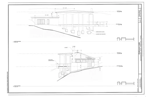 NORTH AND WEST ELEVATIONS - Pearlman Cabin, 52820 Middleridge Drive, Idyllwild, Riverside County, CA
