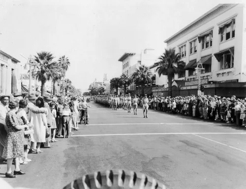 Military convoy from Riverside to Los Angeles