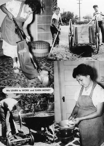 Native Americans at different jobs