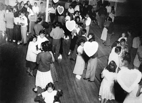 Navajo students at school dance