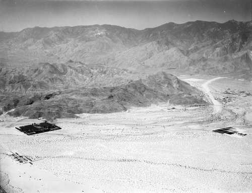 Palm Springs flood control area, looking west
