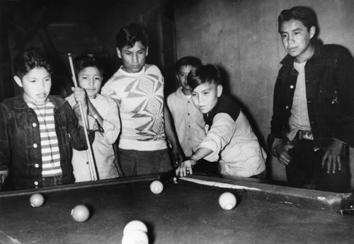 Playing pool