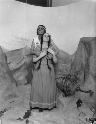 Wax figure of Alessandro and Ramona - Ramona Outdoor Play, Hemet