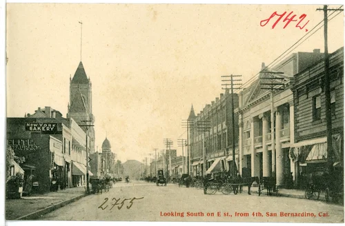 Looking South on E st. from 4th