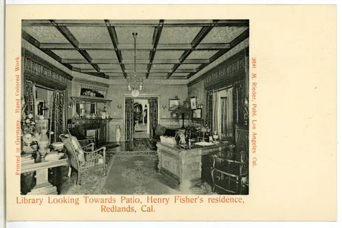 Library Looking Towards Patio, H. Fishers residence