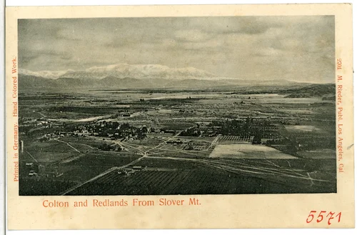 Colton and Redlands From Slover Mt.