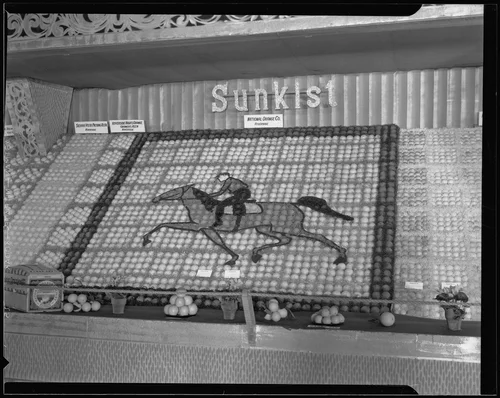 Sunkist display at the National Orange Show, San Bernardino, 1935