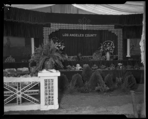 Los Angeles County exhibit at the Southern California Fair, Riverside, 1926