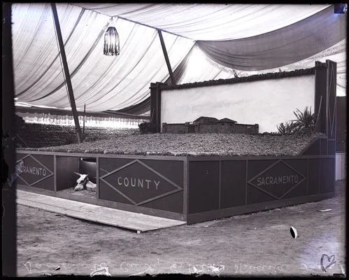 Sacramento County exhibit at the Southern California Fair, Riverside, 1925