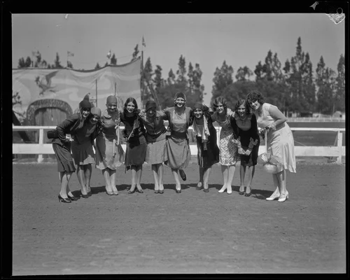 "Sweetheart Contest" contestants at the Southern California Fair, Riverside, 1929