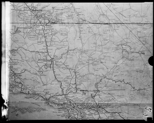 Map of possible burial sites related to the Gordon Stewart Northcott murders, Los Angeles, 1928