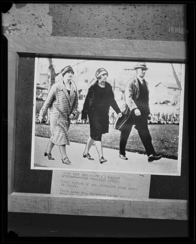 First picture of Sarah Louisa Northcott since her arrest in Canada, San Francisco, 1928
