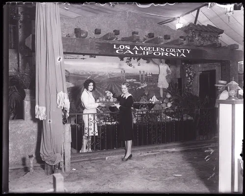 Los Angeles County exhibit at the Southern California Fair, Riverside, 1930