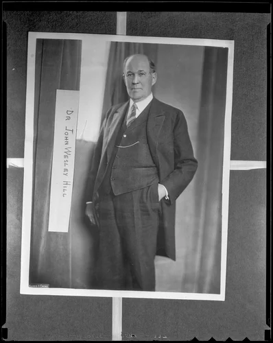 Dr. John Wesley Hill, chancellor of Lincoln Memorial University, Redlands, 1936 (copy photo)