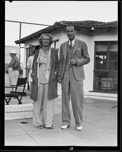 Dolly Harrison and Fred Ingram at the Palm Springs Racquet Club, Palm Springs, 1935