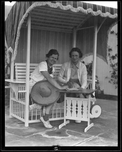 Melba Bennet and Isabella M. Garlick, Palm Springs, 1935