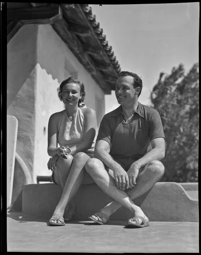 Mr. and Mrs. Frank Belcher on vacation, Palm Springs, 1936