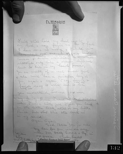 Page 3 of an undated letter to Dr. Leonard Siever from Peg, 1933