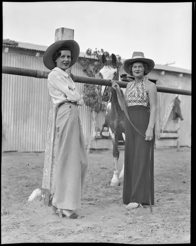 Diana Dickinson and Lillian Pitchford during a visit to Palm Springs, 1936