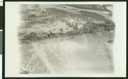 Aerial view of flooding near Riverside, ca.1930
