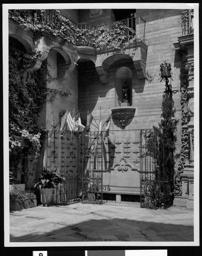 Flyers Wall at Frank Miller's Glenwood Mission Inn in Riverside, ca.1910