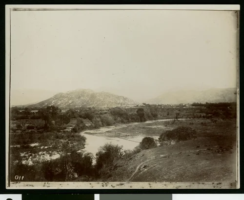 Scenic view in Riverside County of Mount Rubidoux, ca.1900
