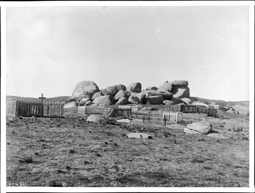 Cemetery at Cahuilla, where Alessandro is buried, ca.1896