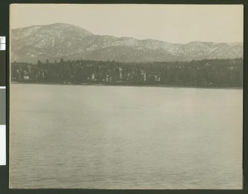 Panoramic view of Baldwin Lake, Big Bear Valley, view 4, ca.1930
