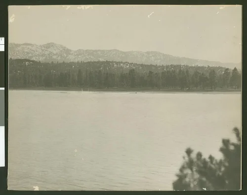 Panoramic view of Baldwin Lake, Big Bear Valley, view 5, ca.1930