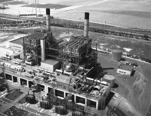 Etiwanda Power Plant, Etiwanda Avenue and 6th Street, looking northwest