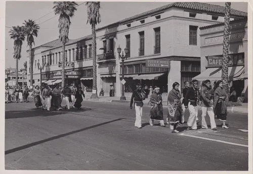 Sherman Indian Institute parade down Market Street