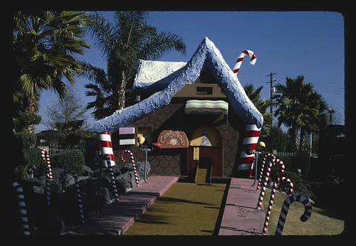Candy House, Castle Amusement Park mini golf, Polk Street, Riverside, California