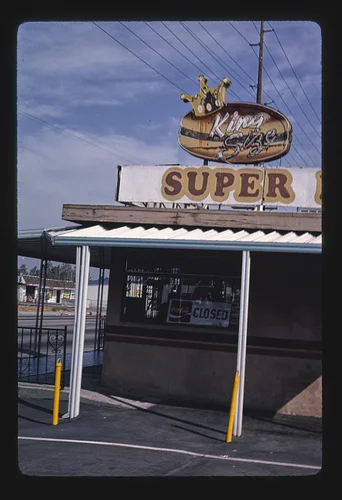 Super Burrito Burger sign, San Bernardino, California