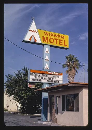 Wigwam Village Motel sign, Rialto, California