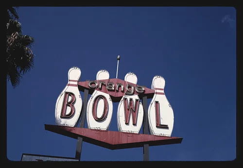 Orange Bowl sign, Rialto, California