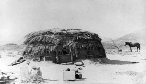 American Indian dwelling in desert