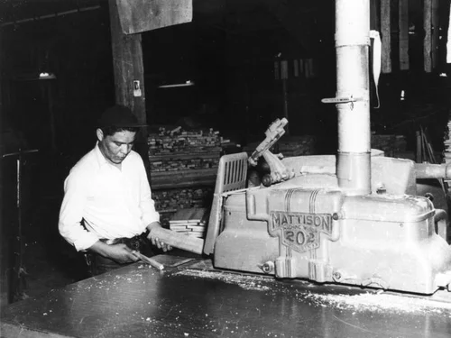 American Indian working at furniture company