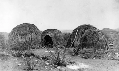 Apache dwellings in Arizona desert