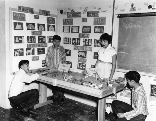Classroom with display